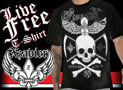 Xzavier "Live Free" T-Shirt (Black/Silver)