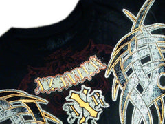 Xzavier Guilded Tribal Couture Rhinestone T-Shirt