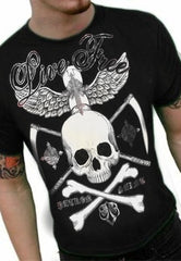 Xzavier "Live Free" T-Shirt (Black/Silver)