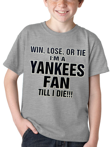 Yankee Fan Till I Die Kids T-shirt