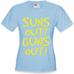 Yellow Print Sun's Out Guns Out Girl's T-Shirt