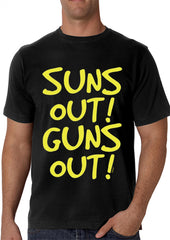 Yellow Print Sun's Out Guns Out Men's T-Shirt