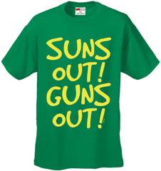 Yellow Print Sun's Out Guns Out Men's T-Shirt