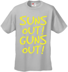 Yellow Print Sun's Out Guns Out Men's T-Shirt