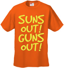 Yellow Print Sun's Out Guns Out Men's T-Shirt
