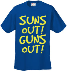 Yellow Print Sun's Out Guns Out Men's T-Shirt