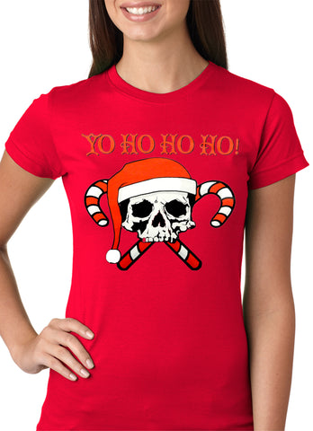 Yo Ho Ho Ho Pirate Christmas Girls T-shirt