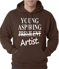 Young Aspiring Artist (President Crossed Out) Adult Hoodie