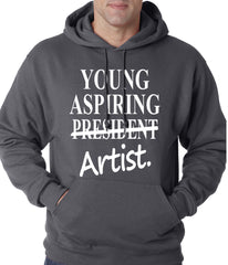 Young Aspiring Artist (President Crossed Out) Adult Hoodie