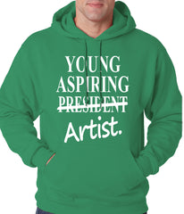 Young Aspiring Artist (President Crossed Out) Adult Hoodie