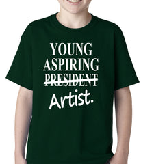 Young Aspiring Artist (President Crossed Out) Kids T-shirt