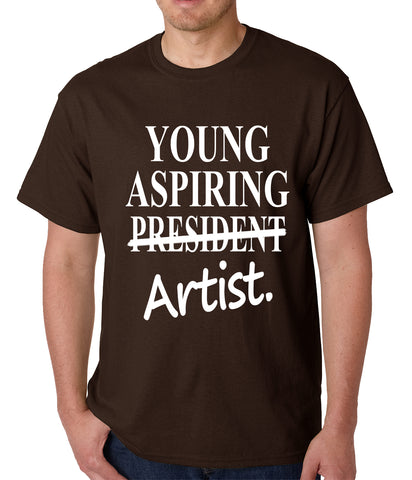 Young Aspiring Artist (President Crossed Out) Mens T-shirt