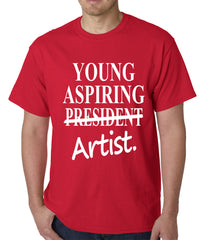 Young Aspiring Artist (President Crossed Out) Mens T-shirt