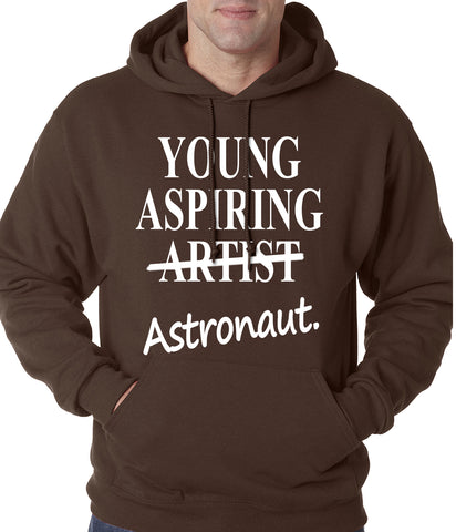 Young Aspiring Astronaut (Artist Crossed Out) Adult Hoodie