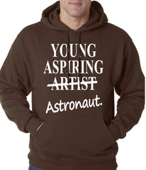 Young Aspiring Astronaut (Artist Crossed Out) Adult Hoodie