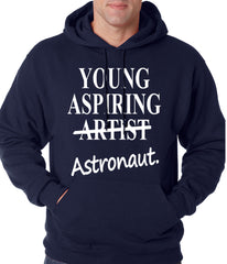 Young Aspiring Astronaut (Artist Crossed Out) Adult Hoodie