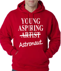 Young Aspiring Astronaut (Artist Crossed Out) Adult Hoodie