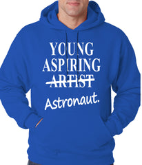 Young Aspiring Astronaut (Artist Crossed Out) Adult Hoodie