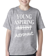 Young Aspiring Astronaut (Artist Crossed Out) Kids T-shirt