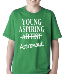 Young Aspiring Astronaut (Artist Crossed Out) Kids T-shirt