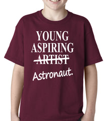 Young Aspiring Astronaut (Artist Crossed Out) Kids T-shirt