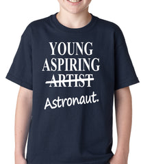 Young Aspiring Astronaut (Artist Crossed Out) Kids T-shirt
