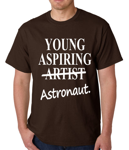 Young Aspiring Astronaut (Artist Crossed Out) Mens T-shirt