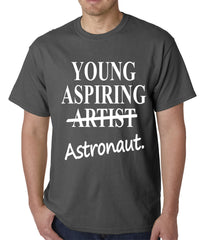 Young Aspiring Astronaut (Artist Crossed Out) Mens T-shirt