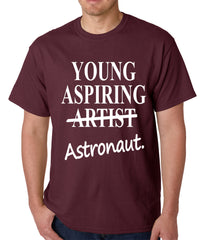 Young Aspiring Astronaut (Artist Crossed Out) Mens T-shirt