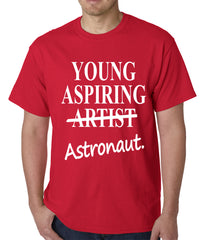 Young Aspiring Astronaut (Artist Crossed Out) Mens T-shirt