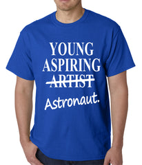 Young Aspiring Astronaut (Artist Crossed Out) Mens T-shirt