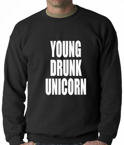 Young Drunk Unicorn Crewneck Sweatshirt