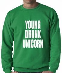 Young Drunk Unicorn Crewneck Sweatshirt