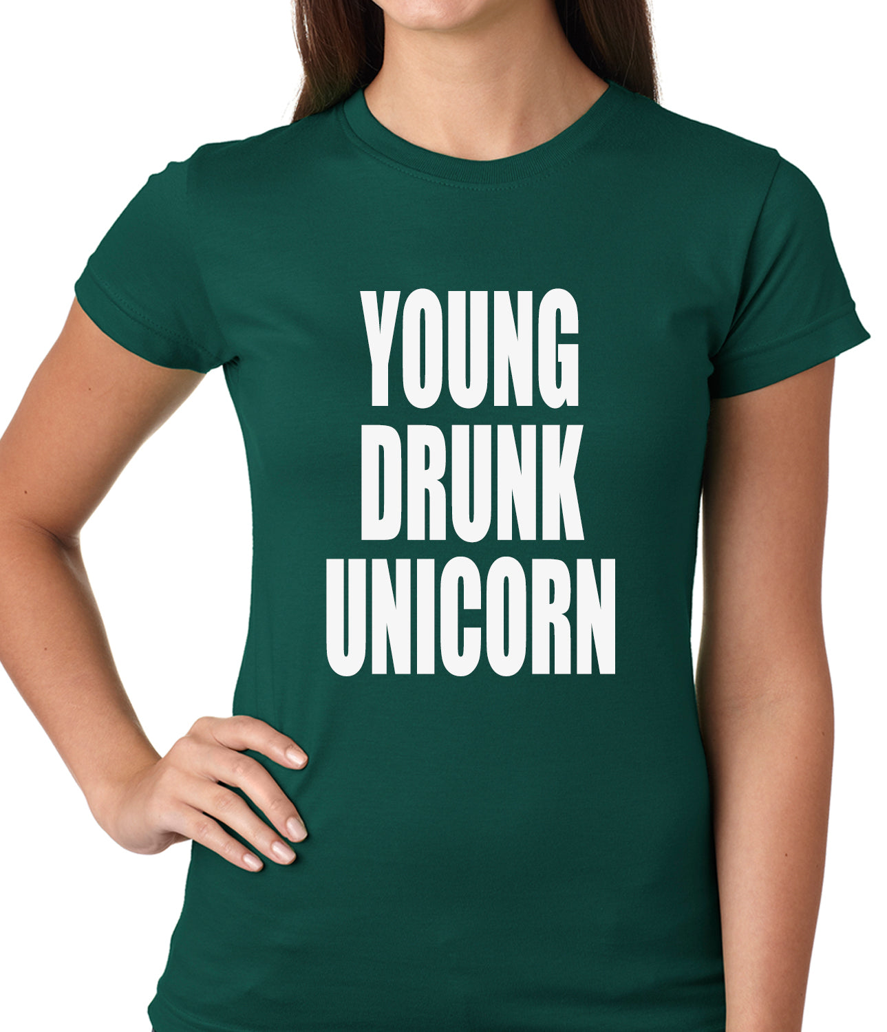 Young Drunk Unicorn Girls T-shirt