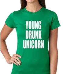 Young Drunk Unicorn Girls T-shirt