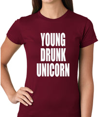 Young Drunk Unicorn Girls T-shirt