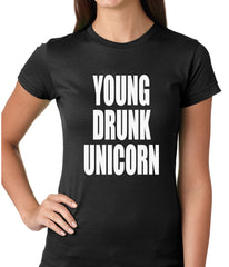 Young Drunk Unicorn Girls T-shirt