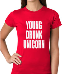 Young Drunk Unicorn Girls T-shirt