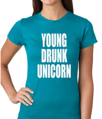 Young Drunk Unicorn Girls T-shirt