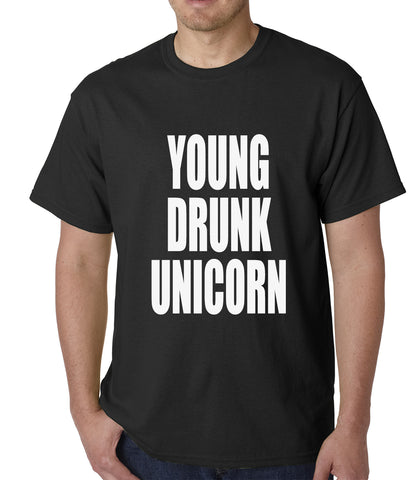 Young Drunk Unicorn Mens T-shirt