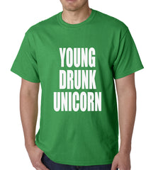 Young Drunk Unicorn Mens T-shirt