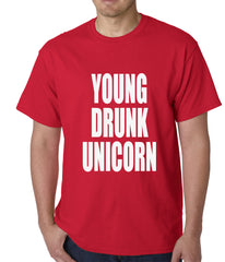 Young Drunk Unicorn Mens T-shirt