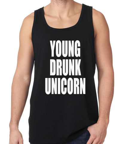 Young Drunk Unicorn Tank Top