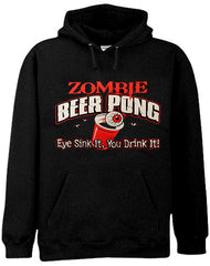Zombie Beer Pong Adult Hoodie 