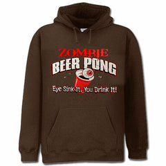 Zombie Beer Pong Adult Hoodie