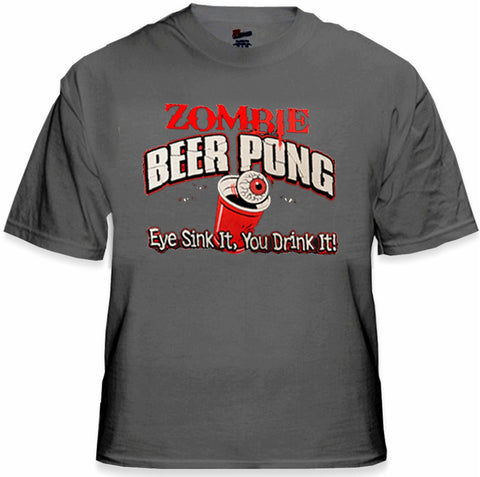 Zombie Beer Pong Mens T-shirt