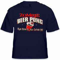 Zombie Beer Pong Mens T-shirt