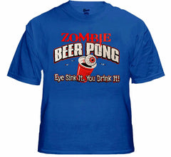 Zombie Beer Pong Mens T-shirt