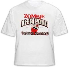 Zombie Beer Pong Mens T-shirt