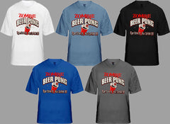 Zombie Beer Pong Mens T-shirt